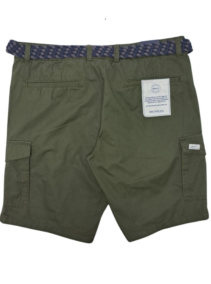 Mcneal Mens Cargo Shorts With Blet - Green