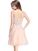 LACE TULLE MINI COCKTAIL DRESS