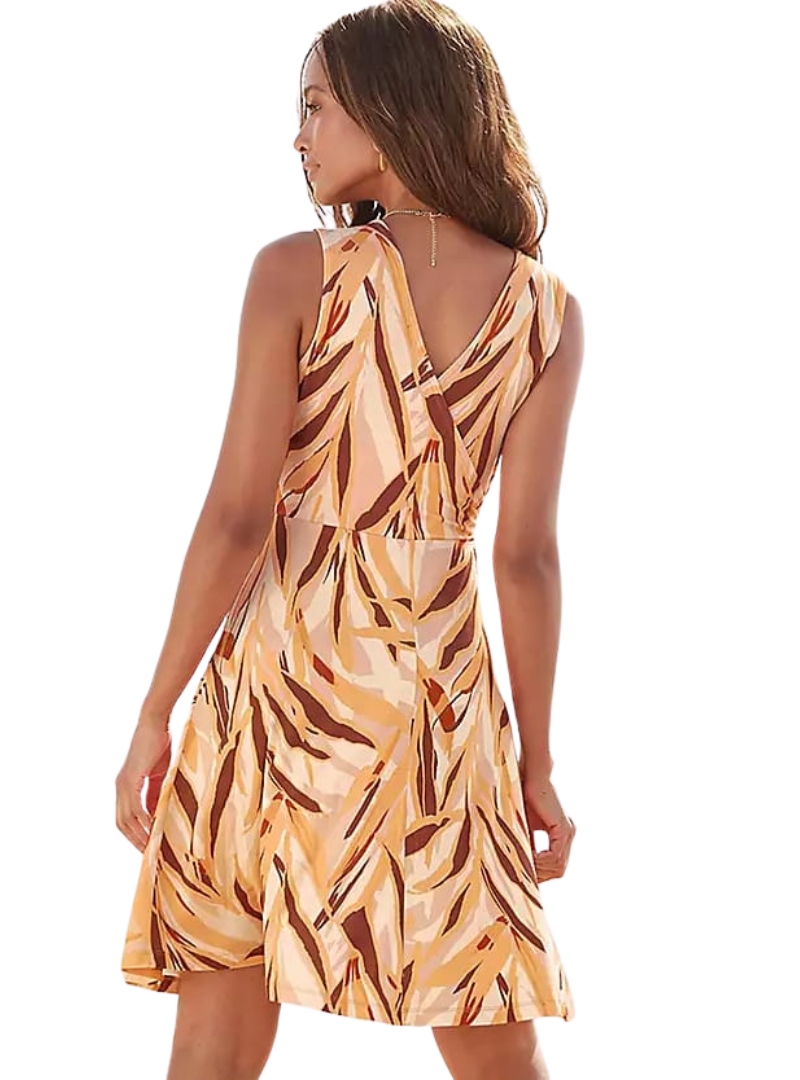 Lascana Ladies Printed Wrap Dress - Orange
