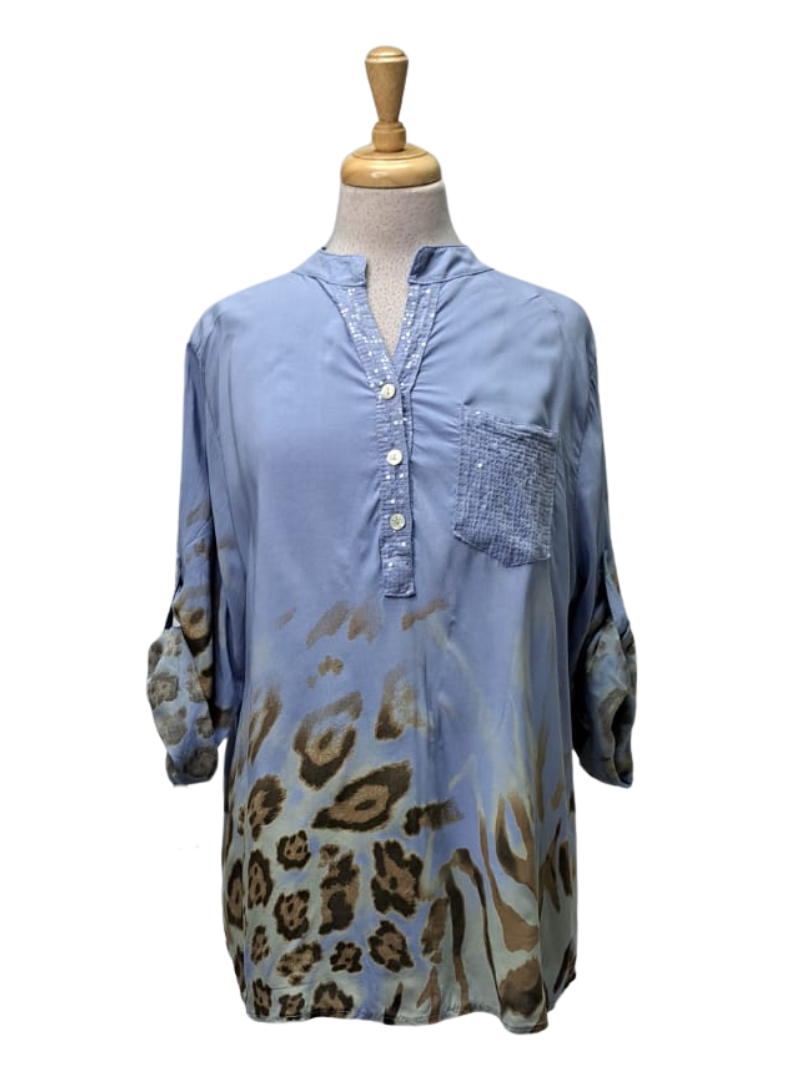 Made In Italy Jezebel Top - Blue