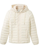 HOODED LIGHT WEIGHT PUFFER JACKET