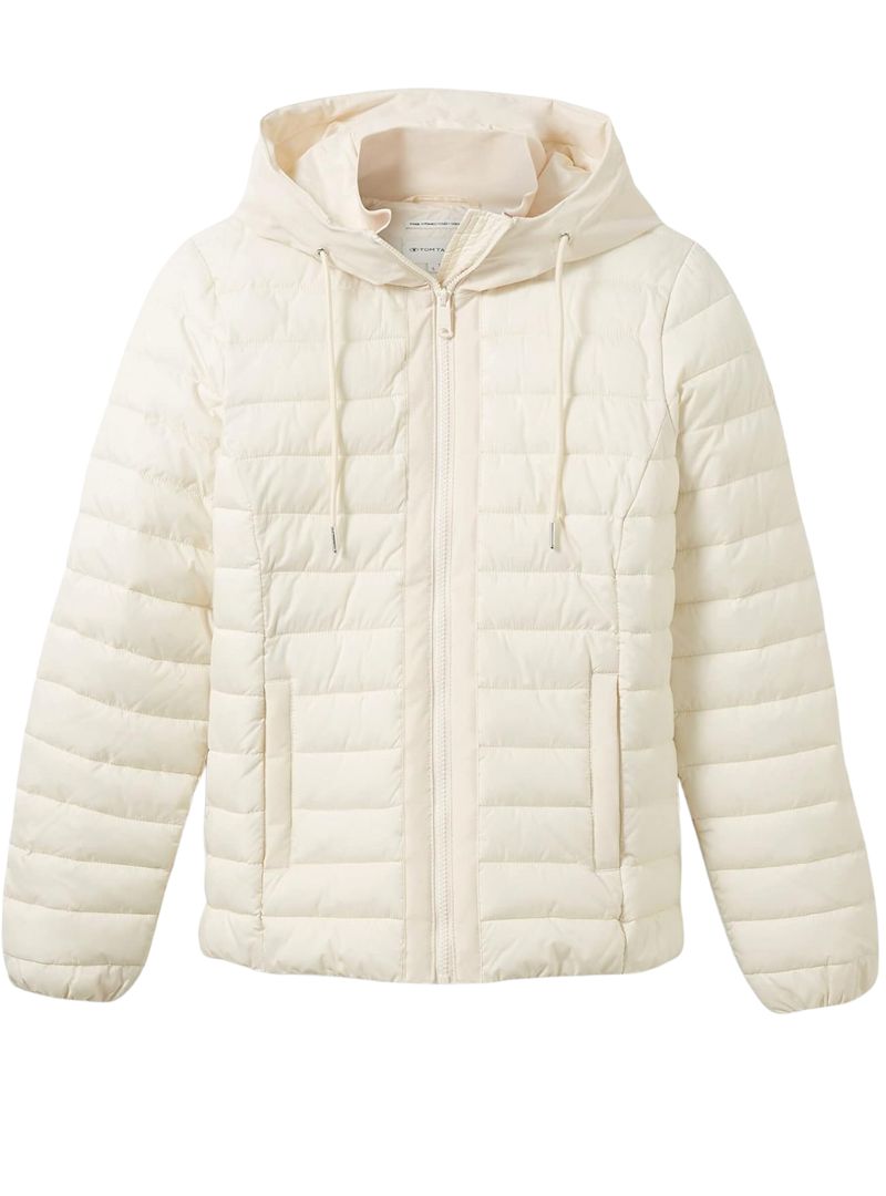 HOODED LIGHT WEIGHT PUFFER JACKET