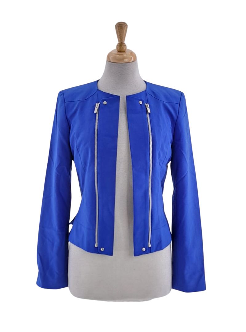 CROPPED ZIPPER BLAZER