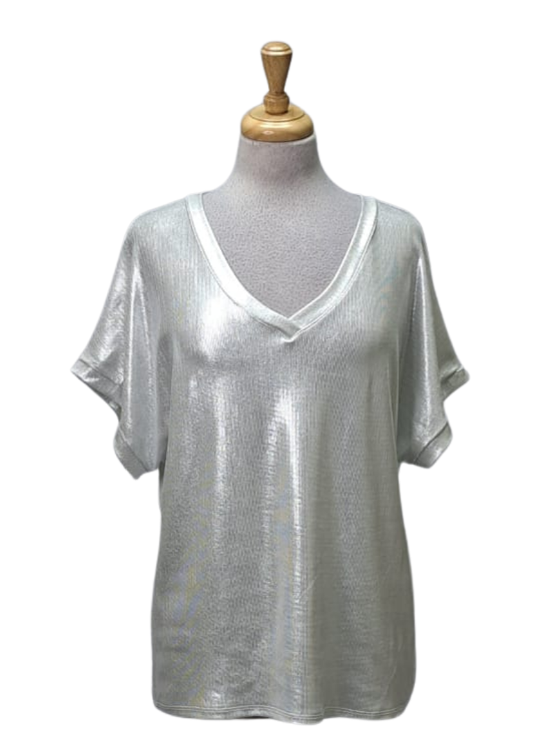 Made In Italy Vita Top - Silver