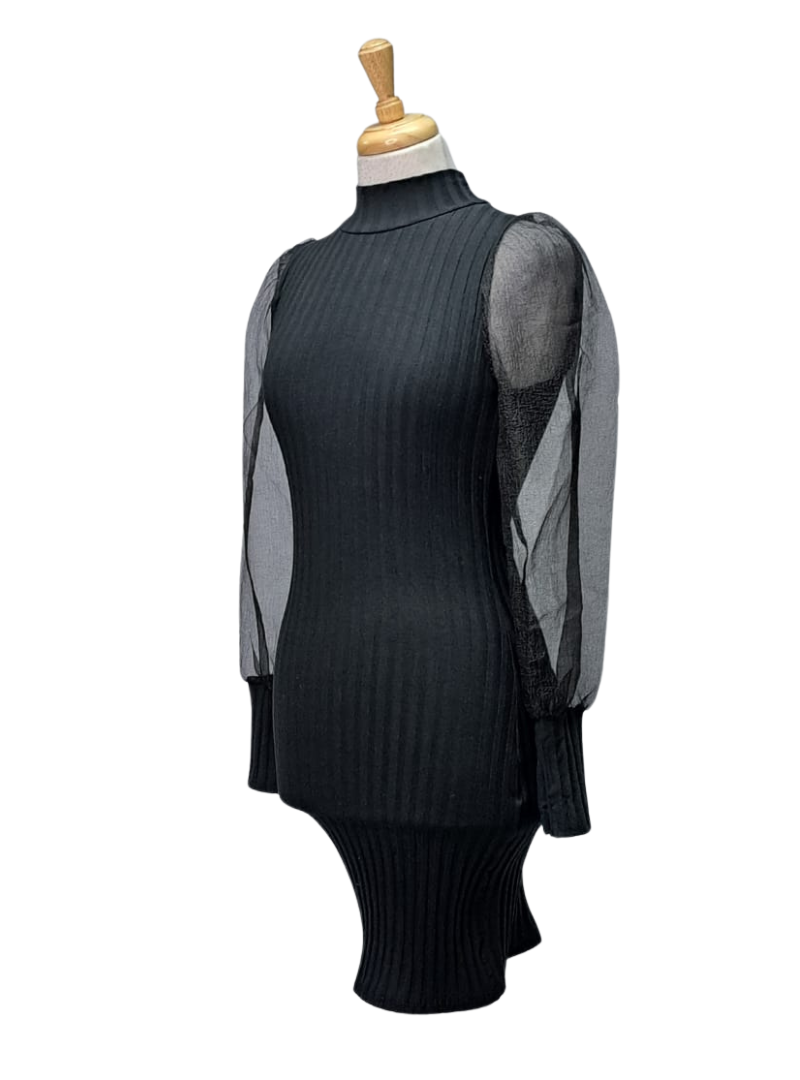 Inside Ladies Knitted Dress - Black