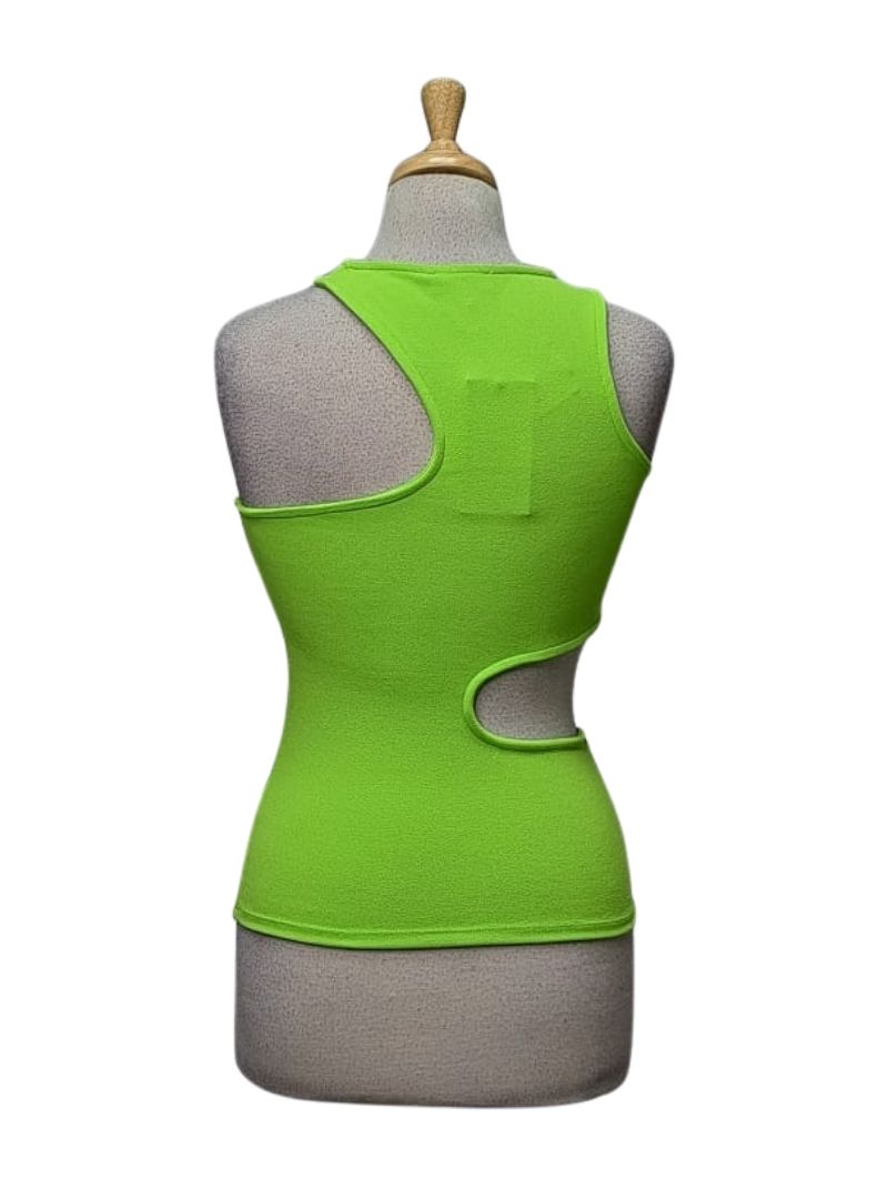 Leger Ladies Cut-Out Detail Top - Green