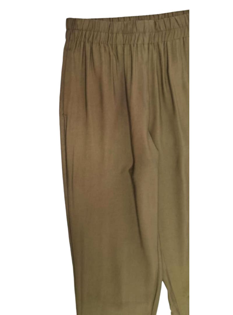 Lascana Ladies High Waist Casual Trouser - Olive Green