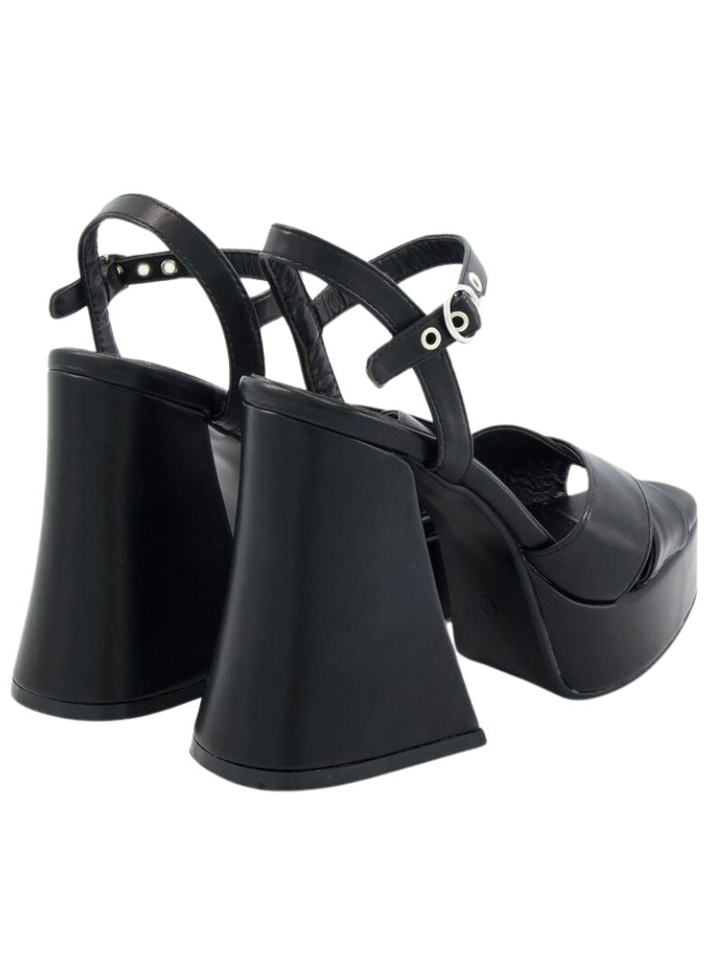 CRISS CROSS PLATFORM HEEL