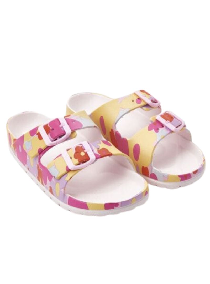 FLORAL BUCKLE SLIDES