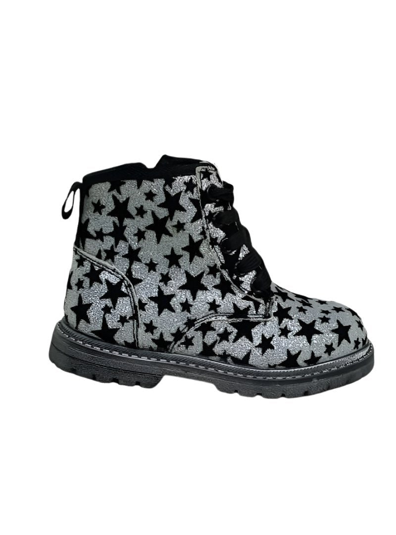 KIDS STAR DETAILED BIKER BOOTS