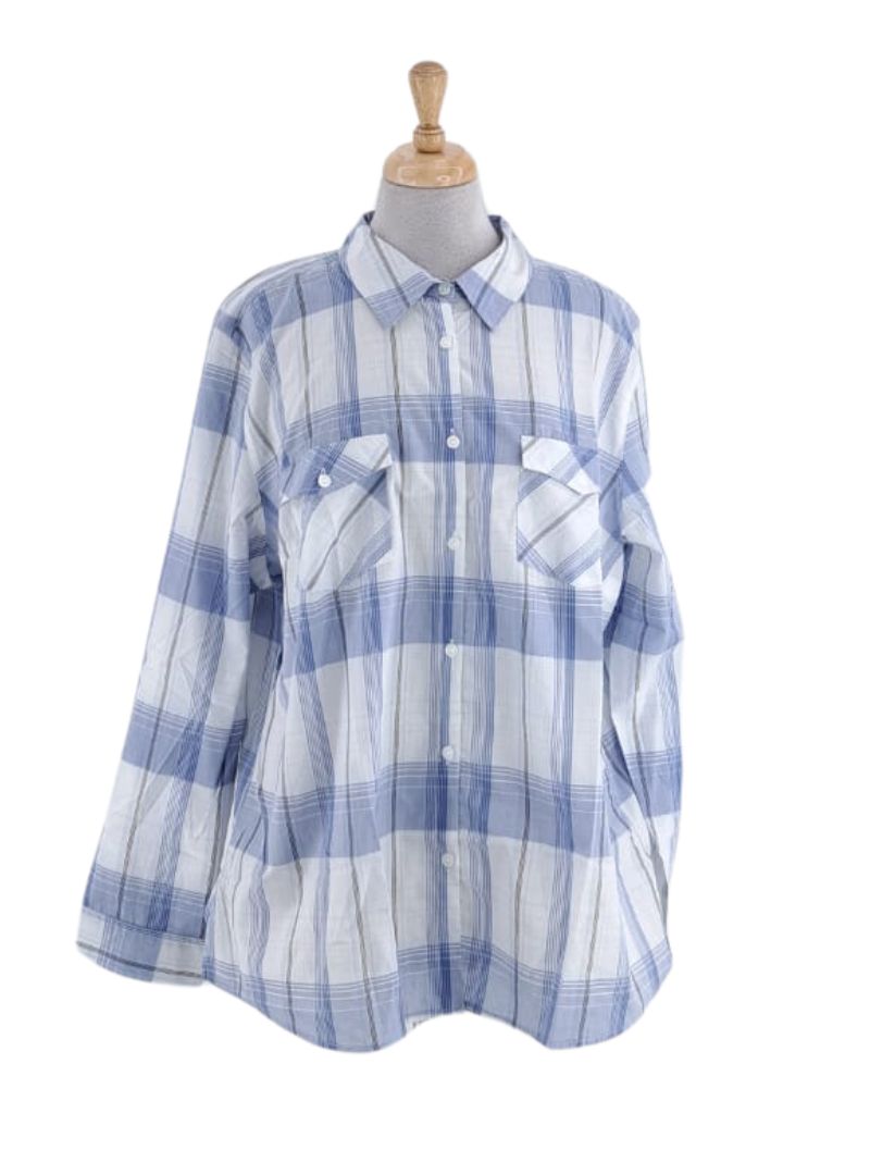 CHECKERD BUTTON UP SHIRT