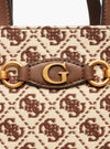 Guess Logo Izzy Handbag - Brown /Gold