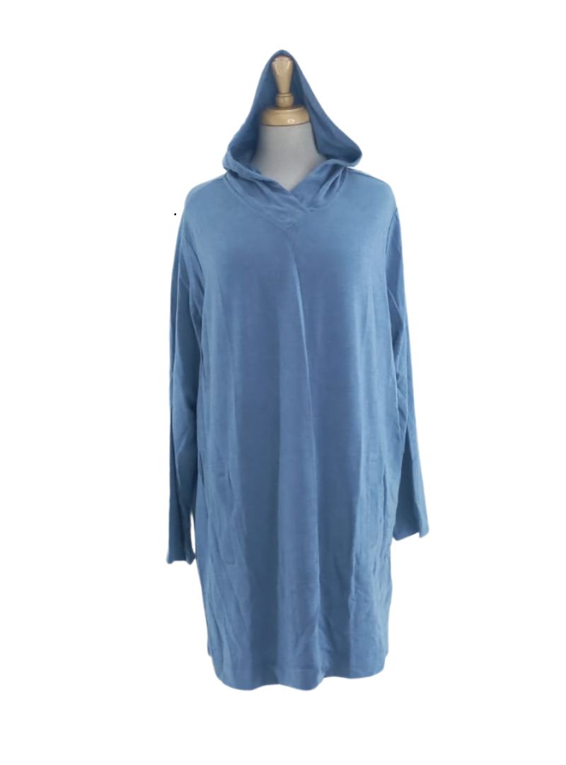 HOODED POCKET FLEECE TOP