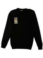Rocce Mens Pattern Knit Pullover - Black