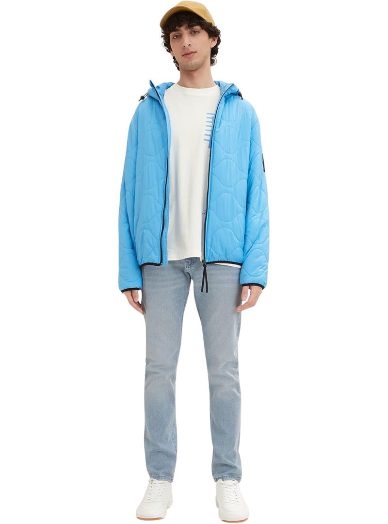 PATTERNED LIGHT WEIGHT HOODED JACKET