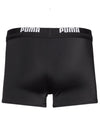 Puma Mens Swim Logo Trunk - Black/White