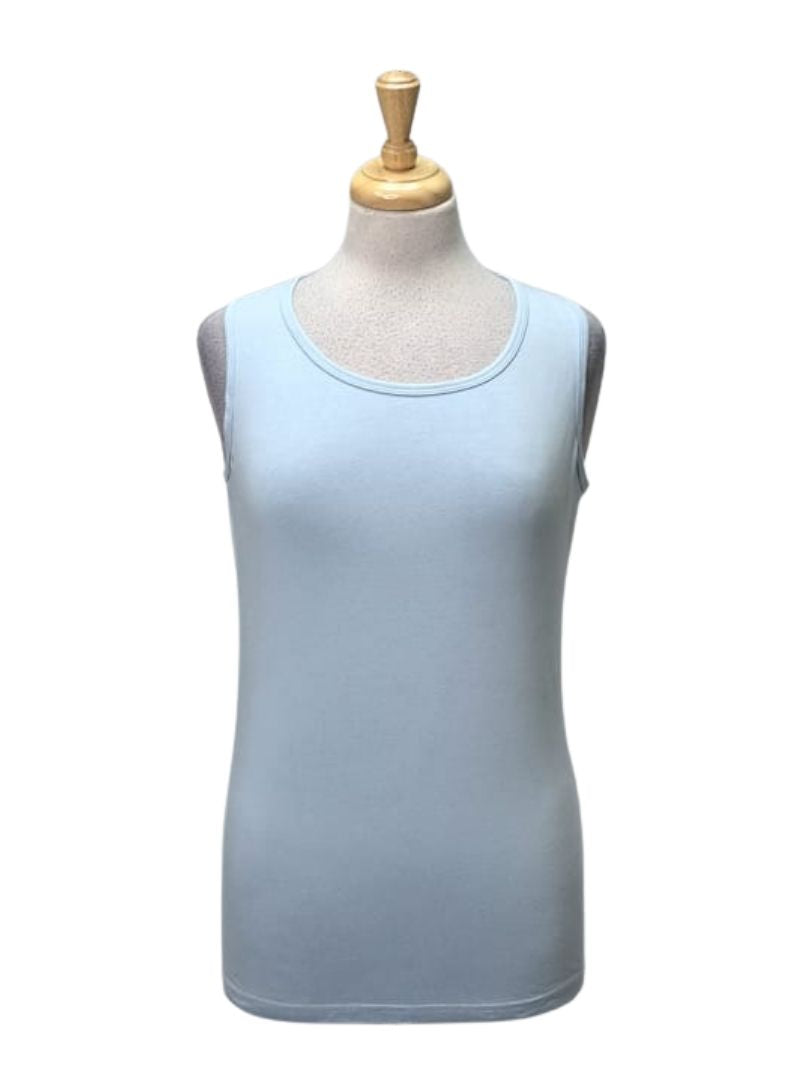 Brandtex Ladies Sleeveless Tee - Sky Blue