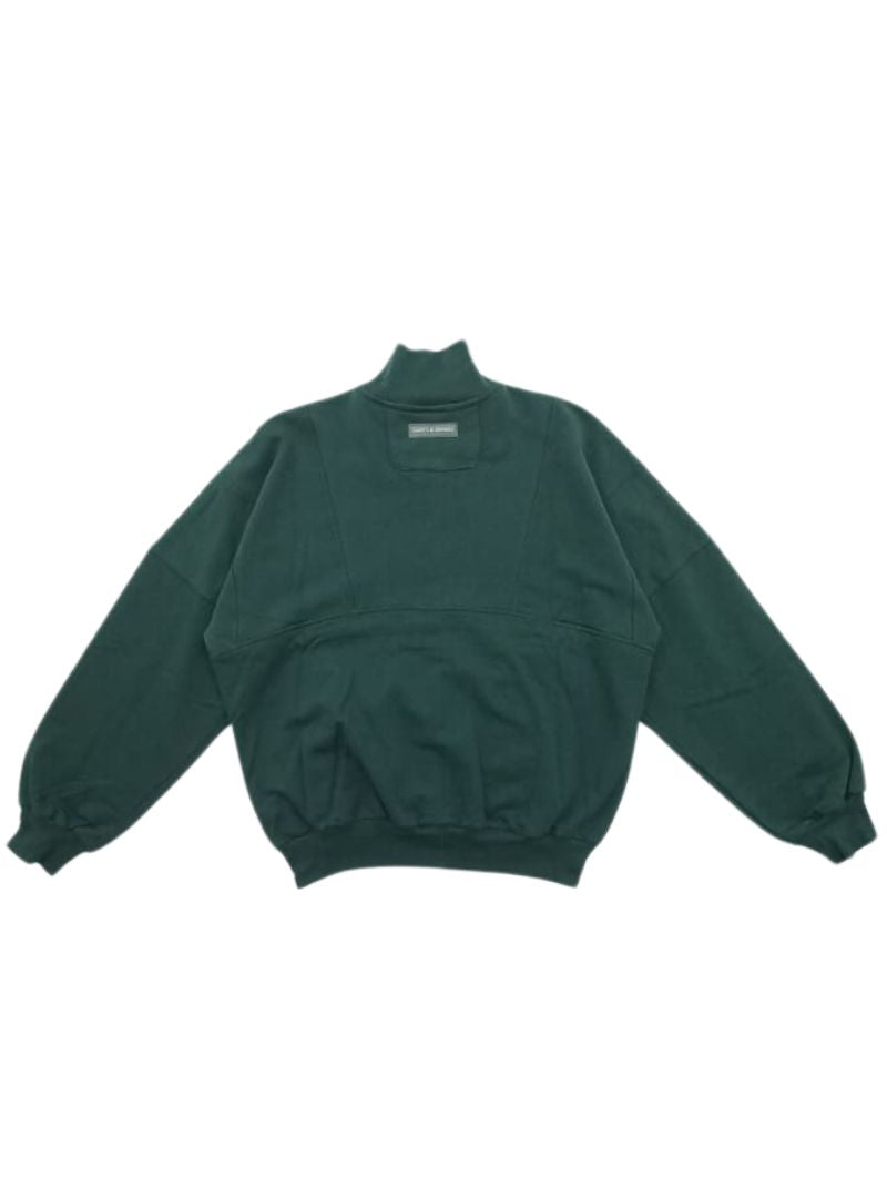 LOGO EMBROIDED 1/4 ZIP FLEECE TOP