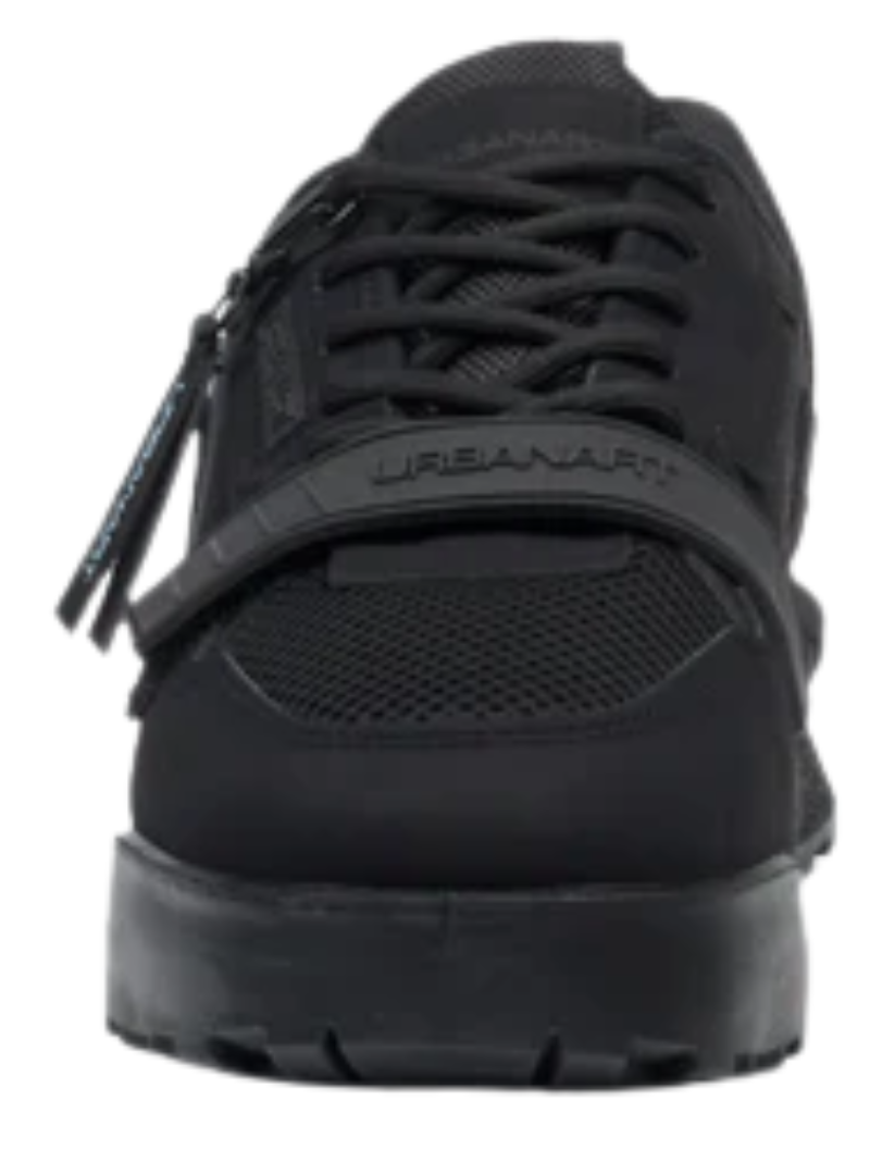 Urbanart Mens Play 2 Faux Nubuck Mesh Sneaker - Black