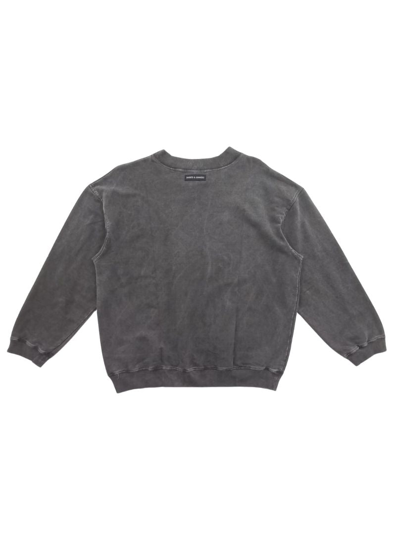 OVERSIZED FLEECE CREW NECK TOP