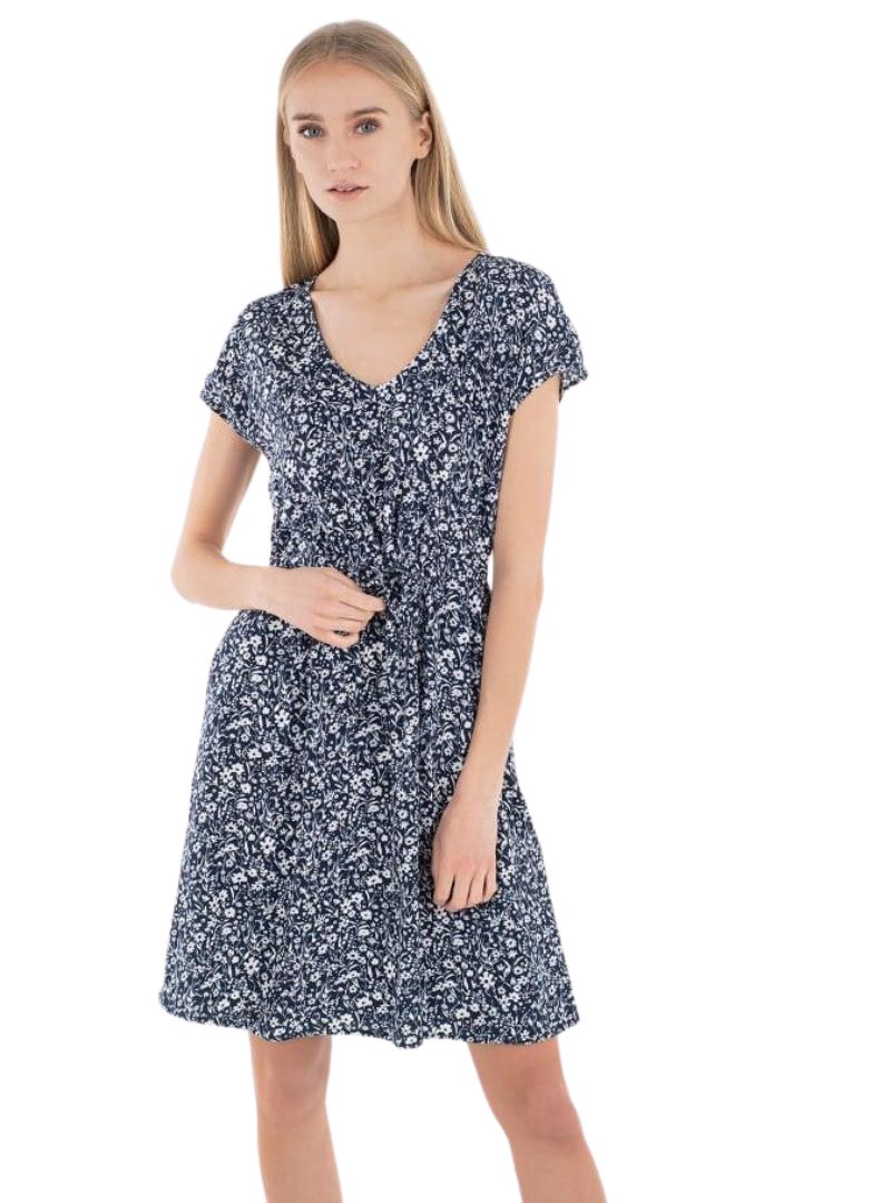 FLORAL DETAILED DRESS WITH POCKETS