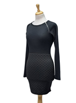 Inside Ladies Zip Detail Dress - Black