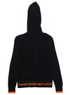 Jack & Jones Mens Knit Zip Up Top - Black/Orange