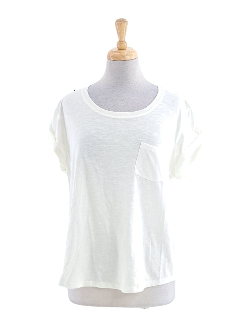 BASIC ROUND NECK POCKET TEE