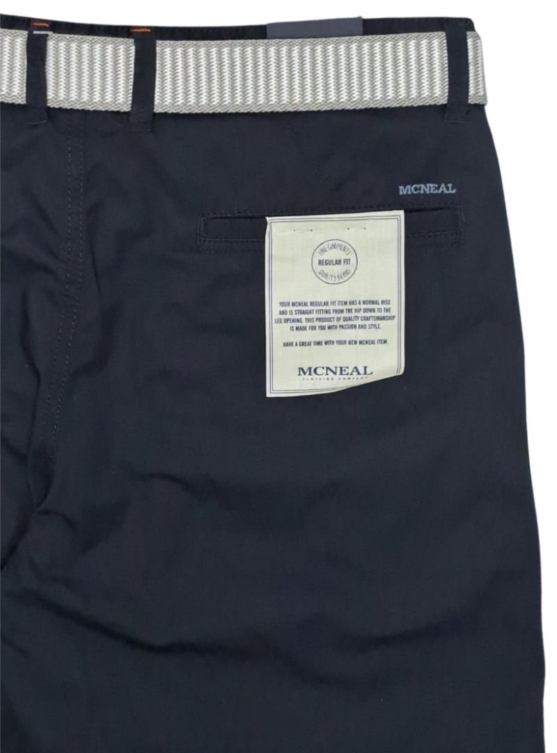 Mcneal Mens Casual Shorts With Belt - Navy