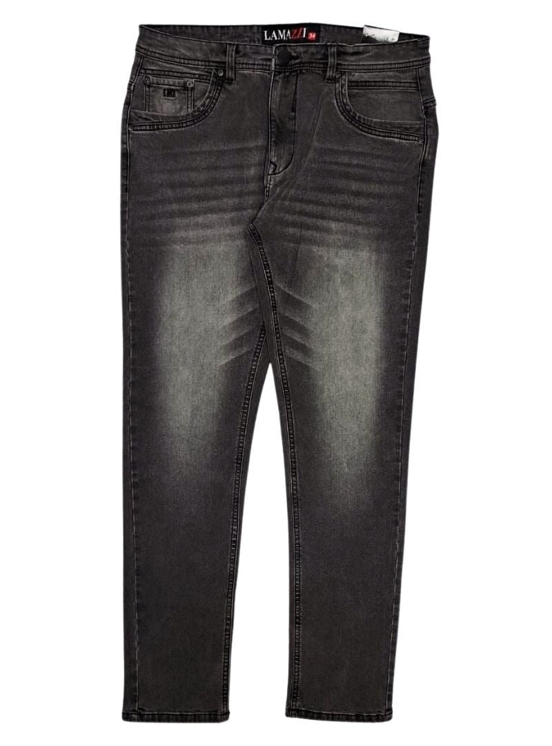 Lamazzi Denim Mens Slim Fit Jean - Charcoal