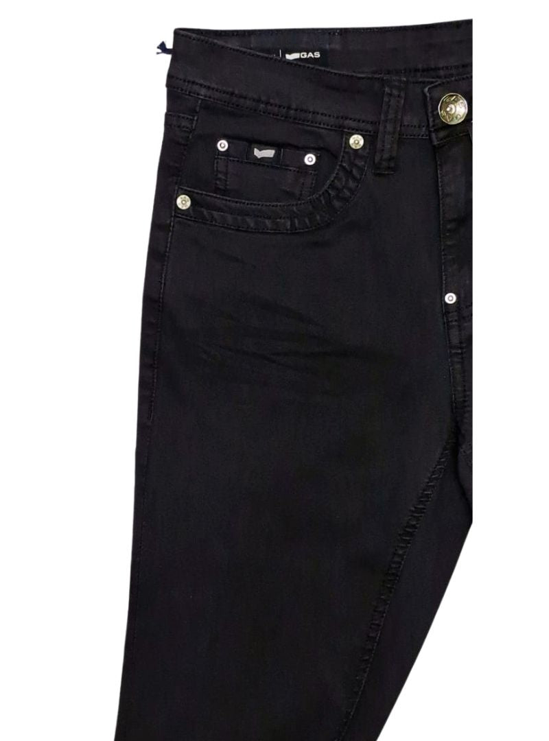 Gas Denim Ladies Straight Fit Jean - Black
