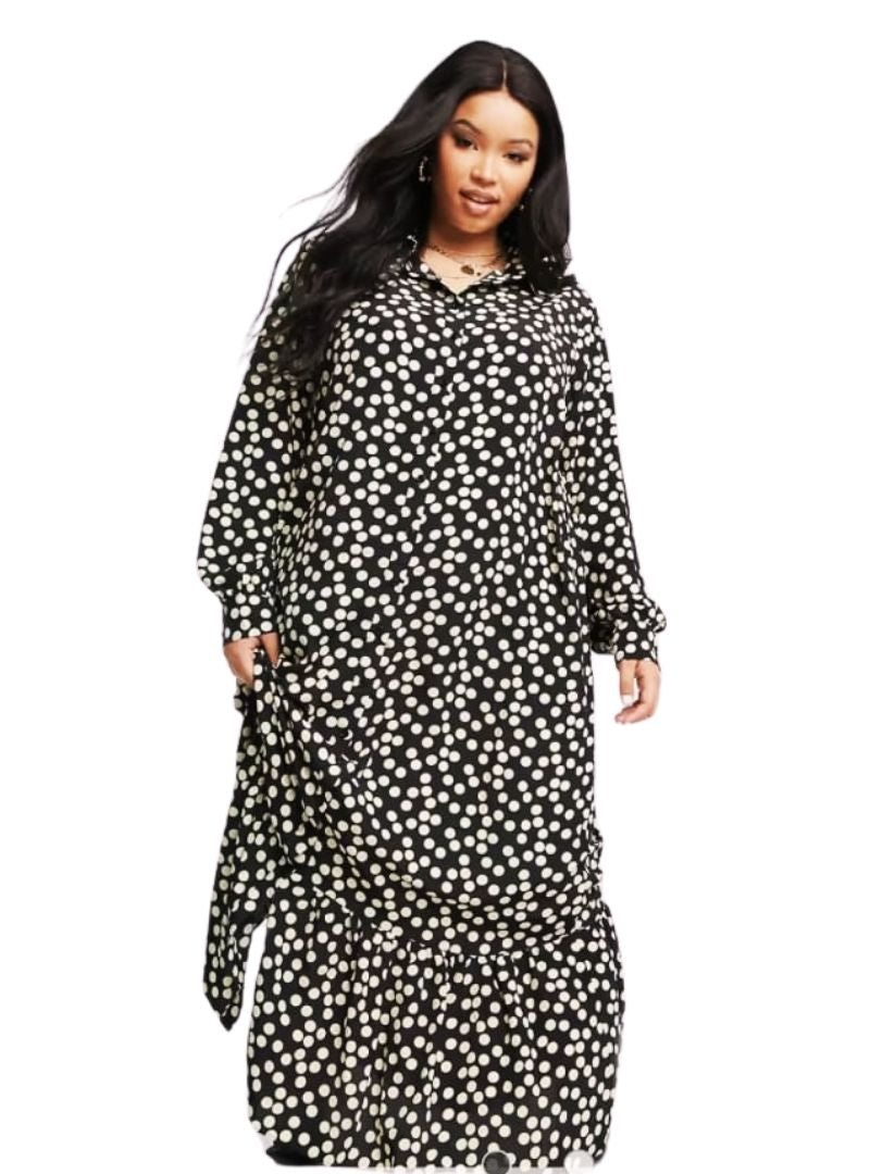POLKA DOT LONG DRESS