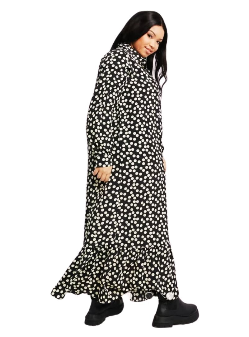 POLKA DOT LONG DRESS