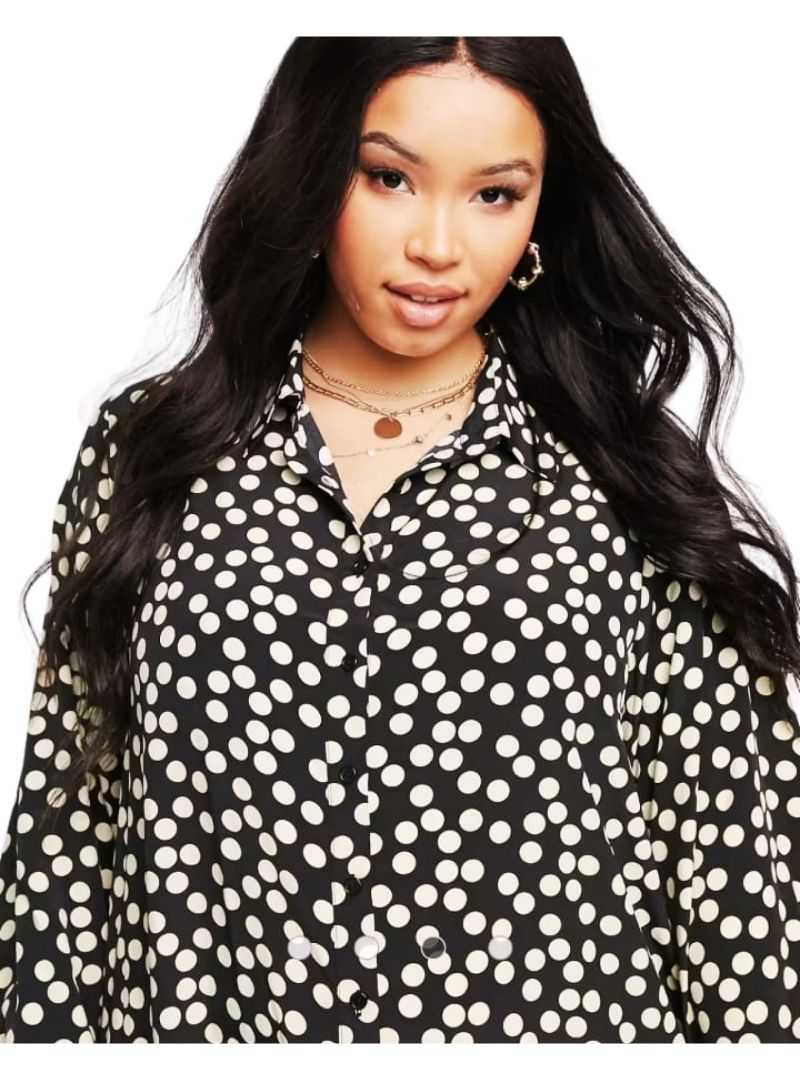 POLKA DOT LONG DRESS