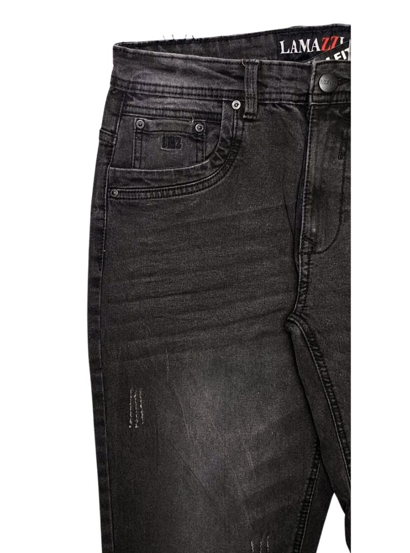 Lamazzi Denim Mens Slim Fit Jean - Charcoal