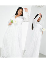 CURVE PENNY V NECK WEDDING DRESS