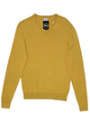 Terranova Mens V-Neck Knit Top - Mustard