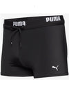 Puma Mens Swim Logo Trunk - Black/White