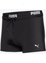 Puma Mens Swim Logo Trunk - Black/White