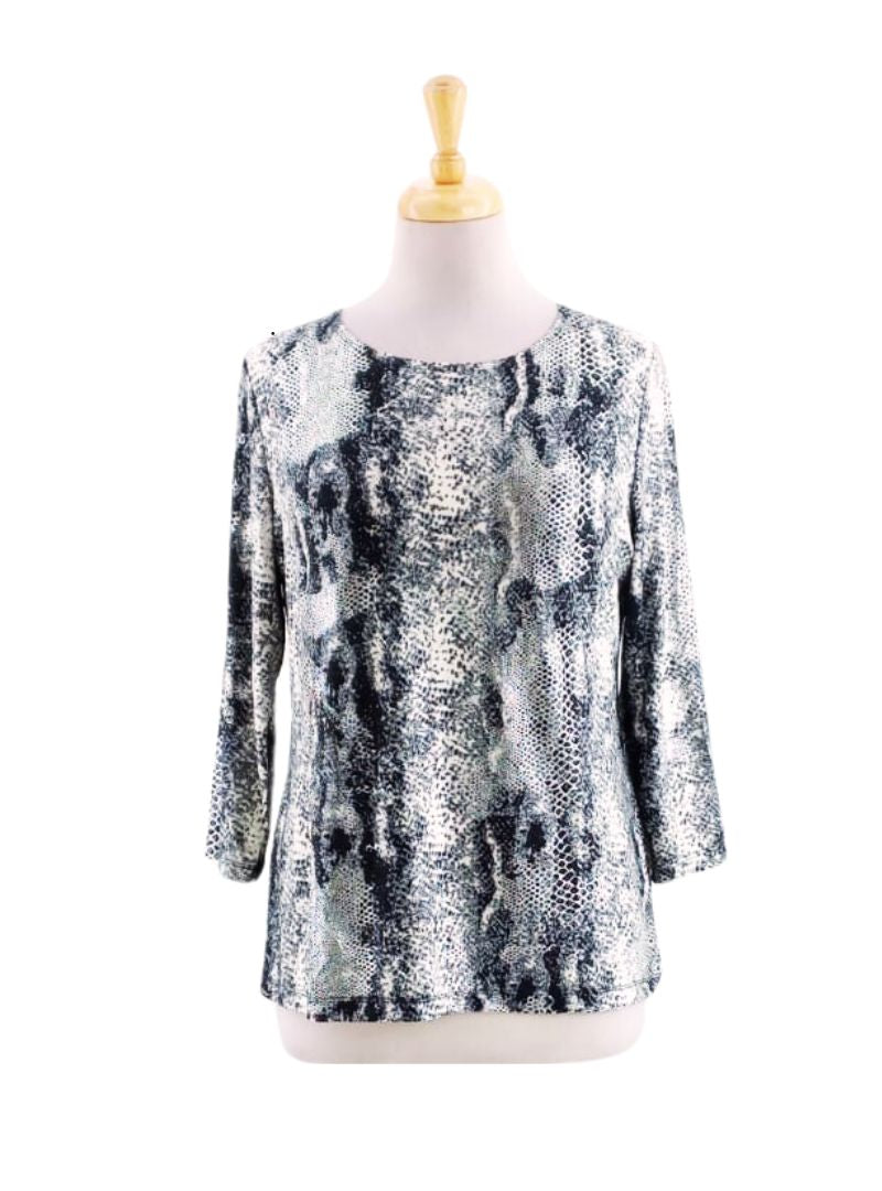 SNAKE SKIN PATTERNED BLOUSE