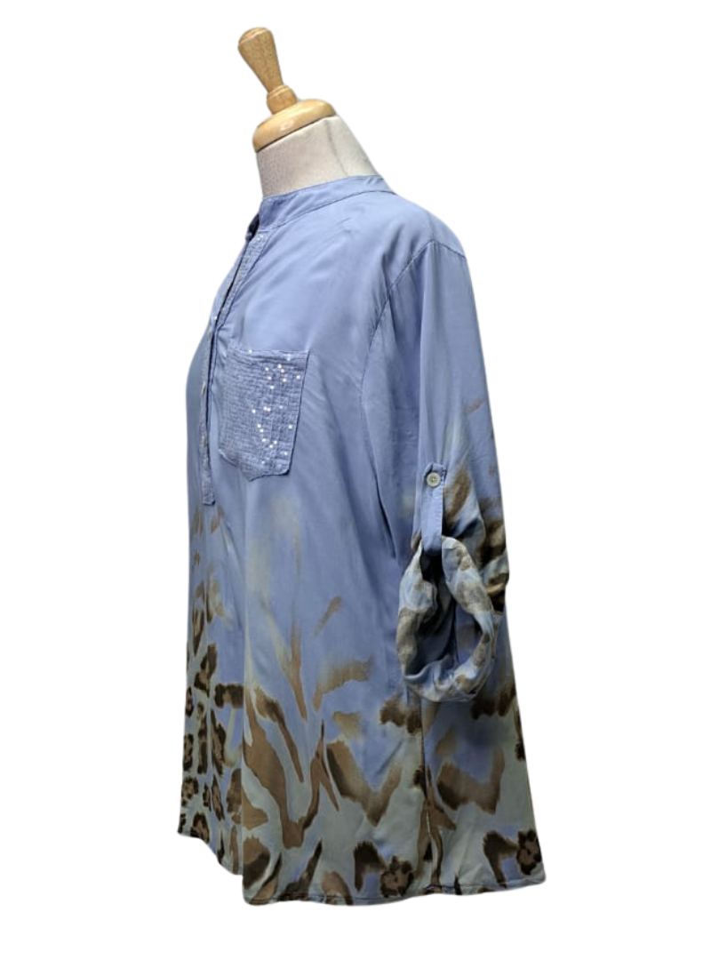 Made In Italy Jezebel Top - Blue