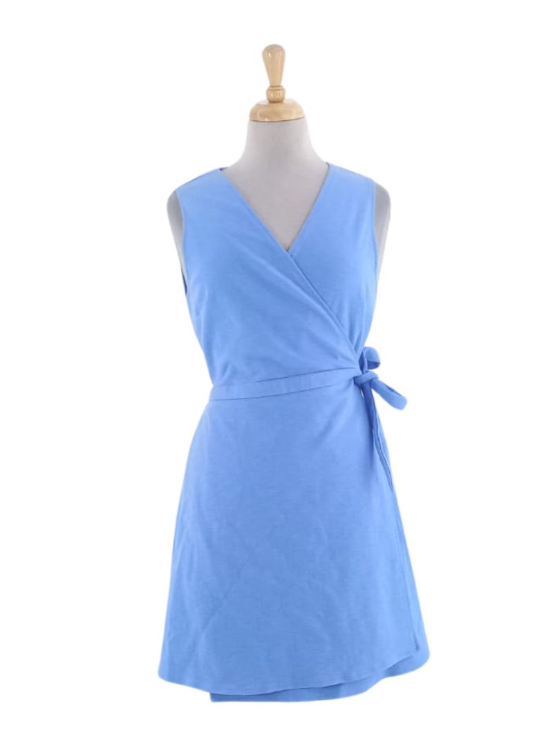 SLEEVELESS WRAP DRESS