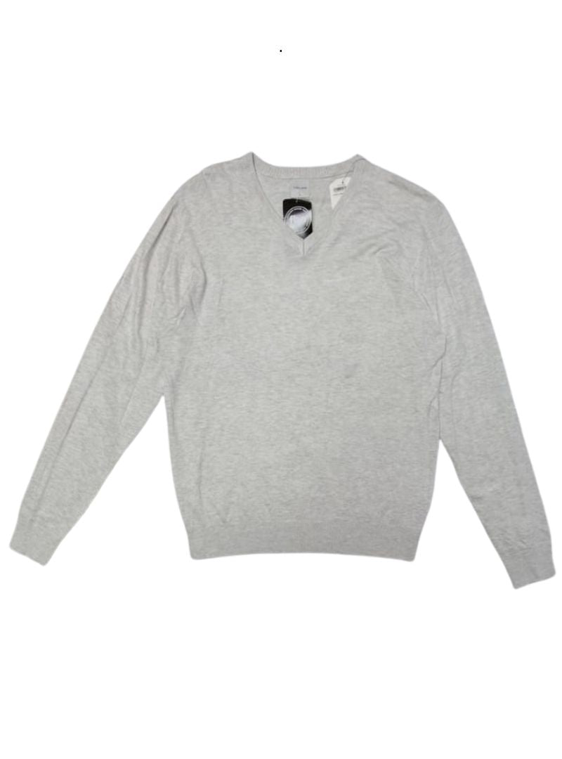 Terranova Mens V-Neck Knit Top - Grey