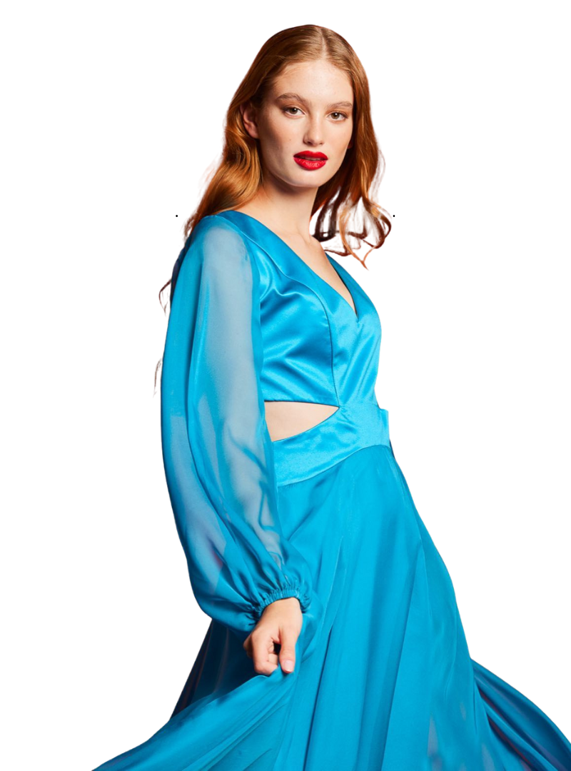 Vanessa Gounden Sofia Dress - Blue