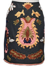 Ada Gatti Ladies Detailed Skirt - Black/Pink/Grey