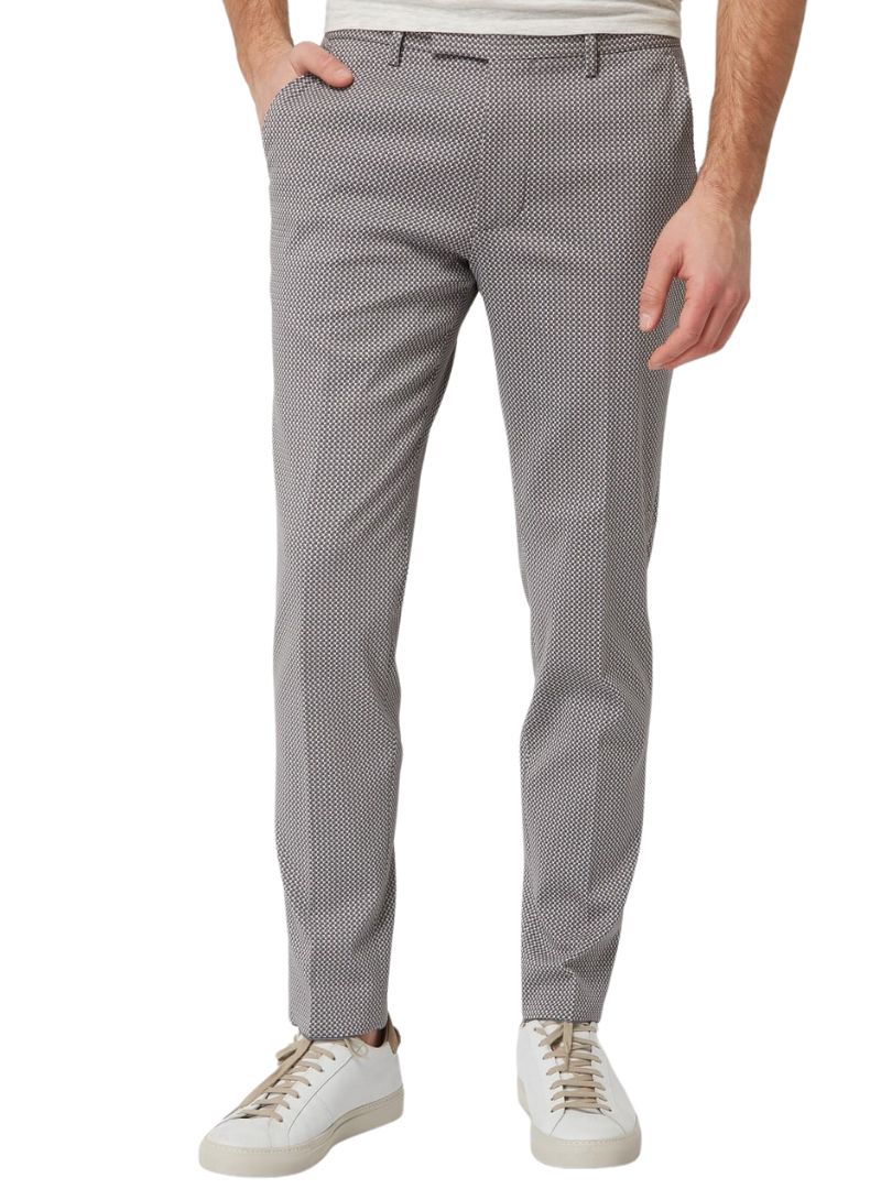 PATTERNED DETAILED FORMAL PANTS