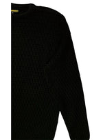 Rocce Mens Pattern Knit Pullover - Black