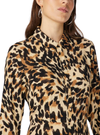 YAS Ladies Yassavanna Long Shirt Striped Dress - Leopard Print