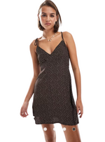 Leger Ladies Polka Dot Dress - Brown