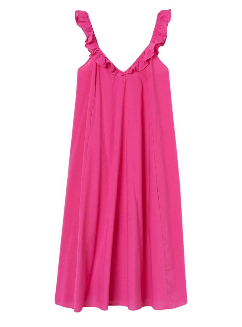 FRILL SLEEVE MAXI DRESS